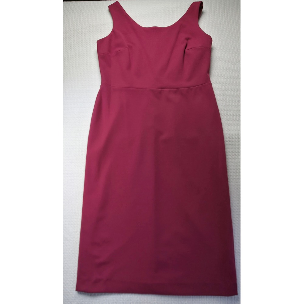 Betsey Johnson Sheath Dress Women 12 Berry Pink‎  Scoop Neck Sleeveless 0566